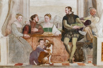 バンケット、メインホール、1570年頃（フレスコ画） 作： Giovanni Antonio Fasolo
