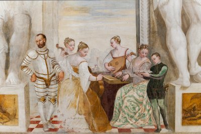 コンサート、メインホール、1570年頃（フレスコ画） 作： Giovanni Antonio Fasolo