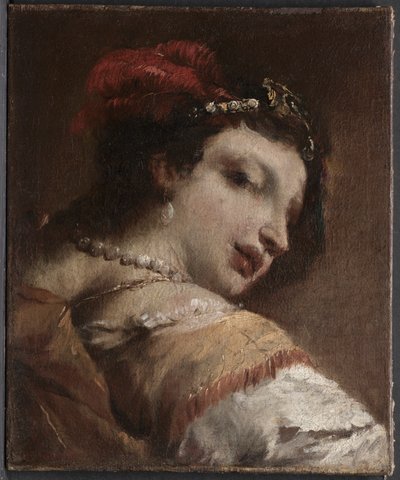 女の頭部 1739年頃 油彩・カンヴァス 作： Giovanni Antonio Guardi