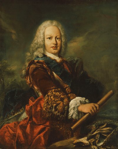 スペインのフェルディナンド6世王の肖像 作： Giovanni Antonio Guardi