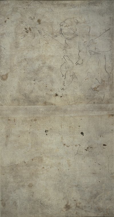 幼子キリストを抱くヨセフのスケッチ 作： Giovanni Antonio Guardi
