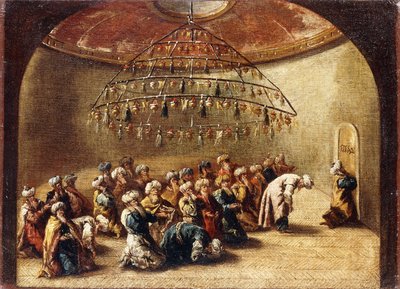 モスクでの祈りのトルコ人 作： Giovanni Antonio Guardi