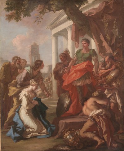 スキピオの禁欲、1710年頃 作： Giovanni Antonio Pellegrini