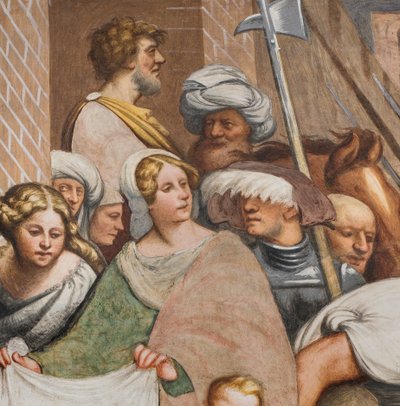 中央身廊、第2南スパン、イエスは十字架の下に落ちる、イル・ポルデノーネ 作： Giovanni Antonio Pordenone