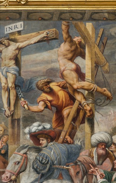 カウンターファッカータ、イル・ポルデノーネ《磔刑》1520-21年、詳細 作： Giovanni Antonio Pordenone