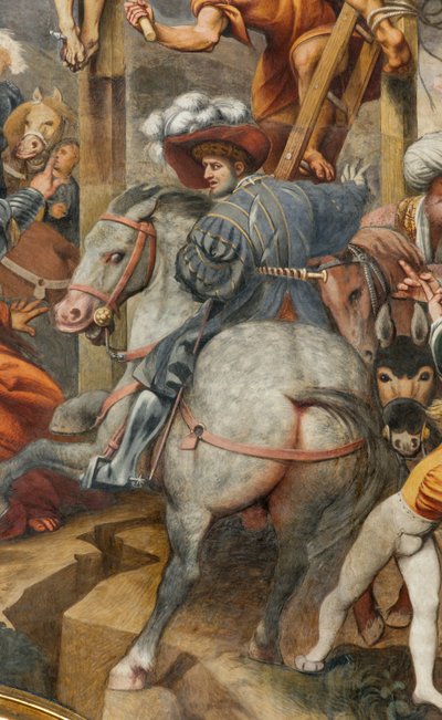 カウンターファッカータ、イル・ポルデノーネ《磔刑》1520-21年、詳細 作： Giovanni Antonio Pordenone