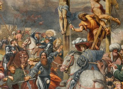 カウンターファッカータ、イル・ポルデノーネ《磔刑》1520-21年、詳細 作： Giovanni Antonio Pordenone