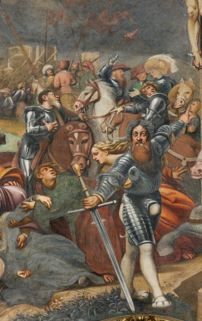 カウンターファッカータ、イル・ポルデノーネ《磔刑》1520-21年、詳細 作： Giovanni Antonio Pordenone