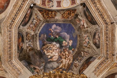 天使の中の創造主としての神、1529年頃 作： Giovanni Antonio Pordenone