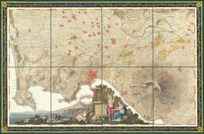 1793年ナポリ周辺地図 作： ジョヴァンニ・アントニオ・リッツィ・ザンノニ