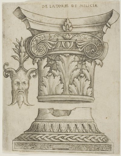 アーキテクチャの詳細: ベース、キャピタル、およびマスク 作： Giovanni Antonio da Brescia
