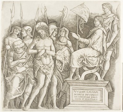 ピラトの前のキリスト 作： Giovanni Antonio da Brescia