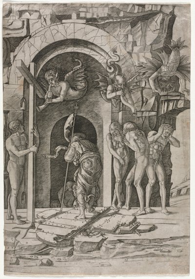 リンボへの降下、c。 1490-1500。 作： Giovanni Antonio da Brescia