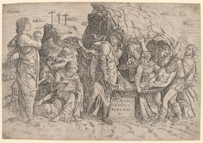 埋葬、c。 1509。 作： Giovanni Antonio da Brescia