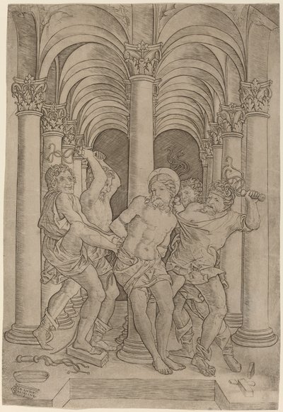 むち打ち 作： Giovanni Antonio da Brescia
