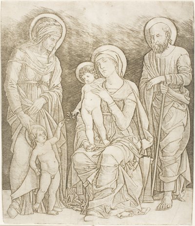 聖家族と幼子聖ヨハネ 作： Giovanni Antonio da Brescia