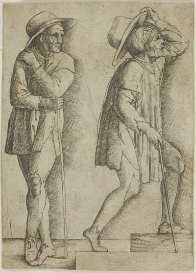 二人の農民 作： Giovanni Antonio da Brescia