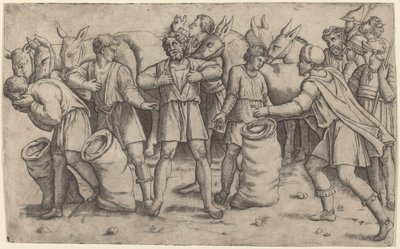 ヨセフの杯の発見 作： Giovanni Antonio da Brescia after Baldassare Peruzzi