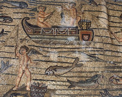 初期キリスト教時代のアクイレイアのバシリカの床、ウディネ 作： Phillipe de Marlier