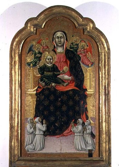 マドンナと子供（パネルにテンペラ 作： Giovanni Antonio da Pesaro