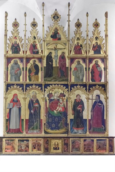 聖母子と聖人の間 ジェローム、ベネディクト 作： Giovanni Antonio da Pesaro