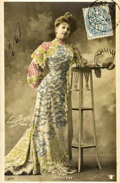 ポストカードです。Arlette Dorgere/Nee Anna Mathilde Irma Jouve（1880 - 1965）のポートレート（コメディアン、ダンサー、歌手 作： Phillipe de Marlier