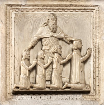 4人の寄付者と聖ペテロ 作： Giovanni Balduccio