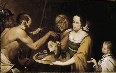 聖ヨハネ・バプティストの頭を持つサロメ（油彩・キャンバス 作： Giovanni Battista  Crespi