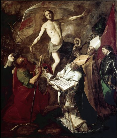 聖人たちとの復活（油彩・キャンバス 作： Giovanni Battista  Crespi