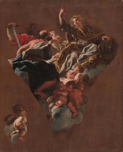イスラエルの4人の預言者》のスケッチ（ローマ、イル・ジェス用）、1675-77年頃（油彩・カンヴァス） 作： Giovanni Battista (1639 1709) Gaulli