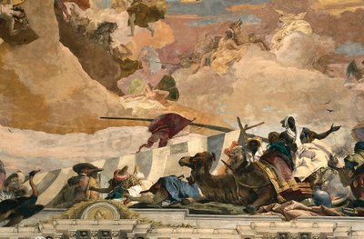 アフリカのアレゴリー。 Giovanni Battista Tiepolo (1696-1770) によるフレスコ画 作： Giovanni Battista Tiepolo