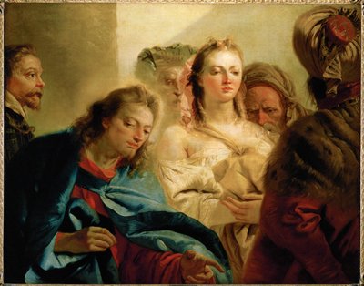 キリストと姦通 ... 作： Giovanni Battista (1696-1770) Tiepolo