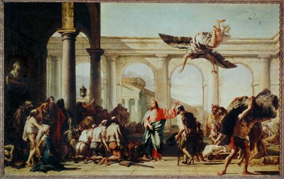 キリストは半身不随の人を癒した． 作： Giovanni Battista (1696-1770) Tiepolo