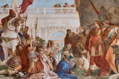 アレキサンダー大王の自制 (詳細) 作： Giovanni Battista Tiepolo