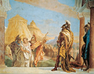 ブリセイスをアガメムノンに導くエウリュバテスとタルティビウス 作： Giovanni Battista Tiepolo