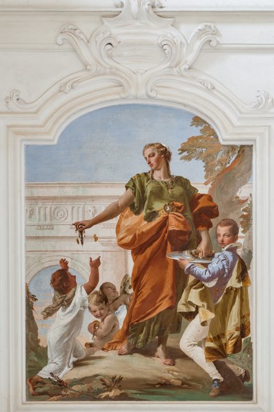 寛大な贈り物の配布 作： Giovanni Battista Tiepolo