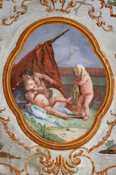 Guest Lodgings、Puttiの部屋、Puttiのメダリオン：「The Disguise」 作： Giovanni Battista Tiepolo
