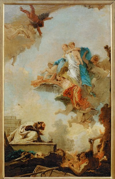 聖シメオン・ストックに現れるカルメルの聖母... 作： ジョヴァンニ・バッティスタ (1696-1770) ティエポロ