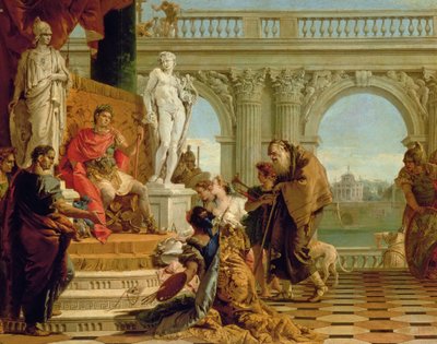 アウグストゥス皇帝に教養を授けるマエケナス（63BC-14AD）c.1745（キャンバスに油彩） 作： Giovanni Battista Tiepolo