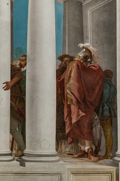 パラッツィーナ (小さな建物)、エントランス ホール: 「イフィゲニアの犠牲」、詳細 作： Giovanni Battista Tiepolo