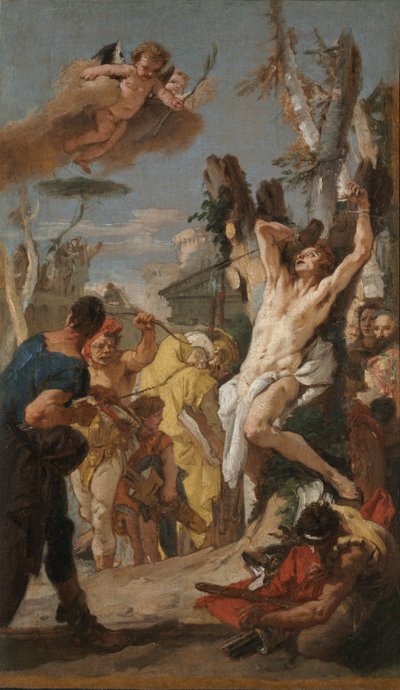 「聖セバスティアヌスの殉教」のための研究 作： Giovanni Battista Tiepolo