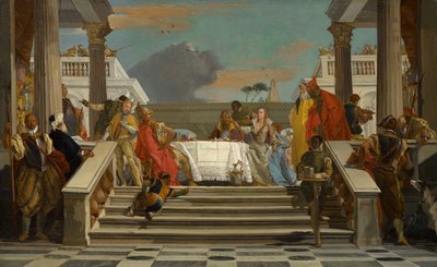 クレオパトラとアントニーの饗宴、1747-1750年頃（キャンバスに油彩） 作： Giovanni Battista Tiepolo