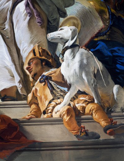 ドワーフと犬 「ソロモンの審判」より 作： Giovanni Battista Tiepolo