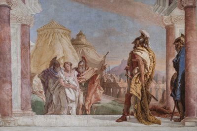 ブリセイスをアガメムノンに導くエウリュバテスとタルティビウス 作： Giovanni Battista Tiepolo