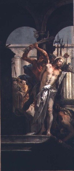 鞭打ち (キャンバスに油彩) 作： Giovanni Battista Tiepolo
