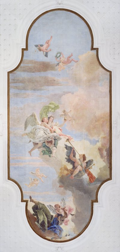 不屈の精神と賢明さの勝利（フレスコ画 作： Giovanni Battista Tiepolo