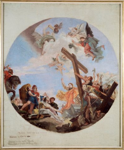 真の十字架の発見」（油彩・キャンバス、1743年頃 作： Giovanni Battista Tiepolo