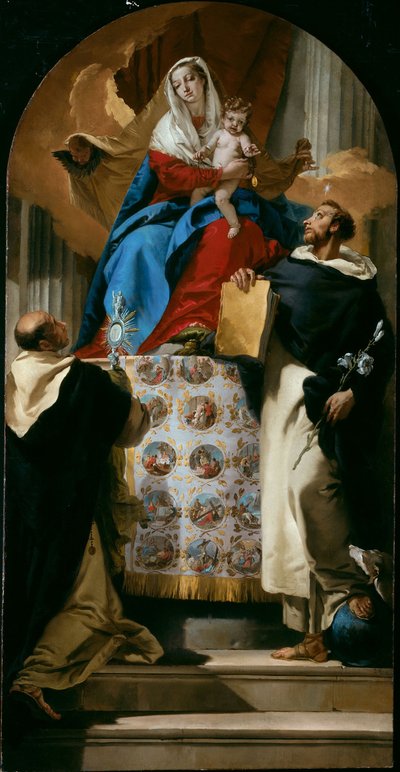 聖女ドミニクとヒヤシンスと聖母子 作： Giovanni Battista Tiepolo