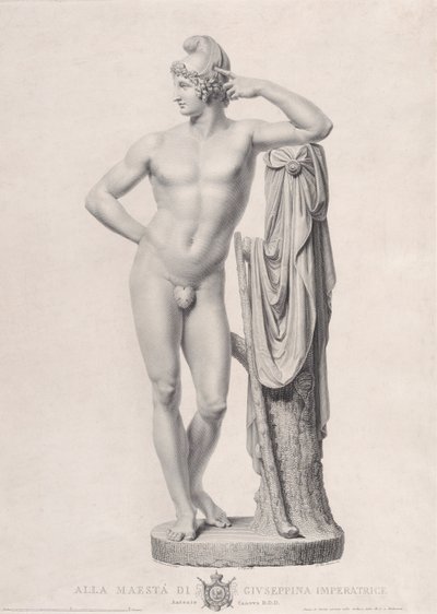 切り株にもたれるパリ、1817年。 作： Giovanni Battista Balestra