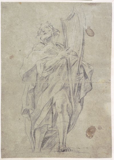 ハープを持ったダビデ王 作： Giovanni Battista Beinaschi